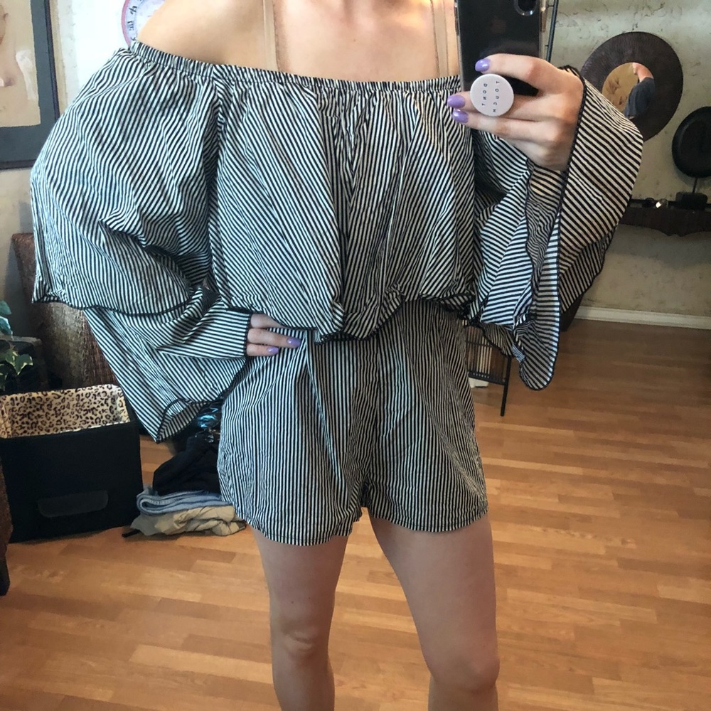 Missguided off the shoulder Romper